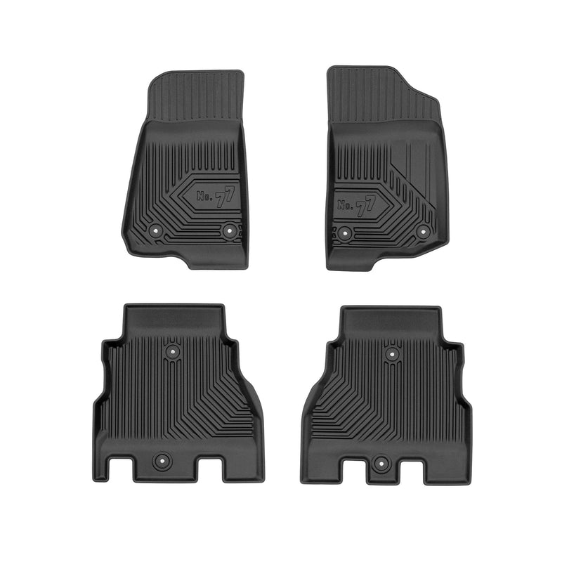 Tapis de sol pour Jeep Wrangler IV Rubicon 2017-25 4Portes sauf hybrid TPE 4Pcs