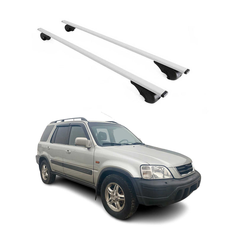 Barres de toit Transversales pour Honda CR-V 1995-2002 Fer Argent