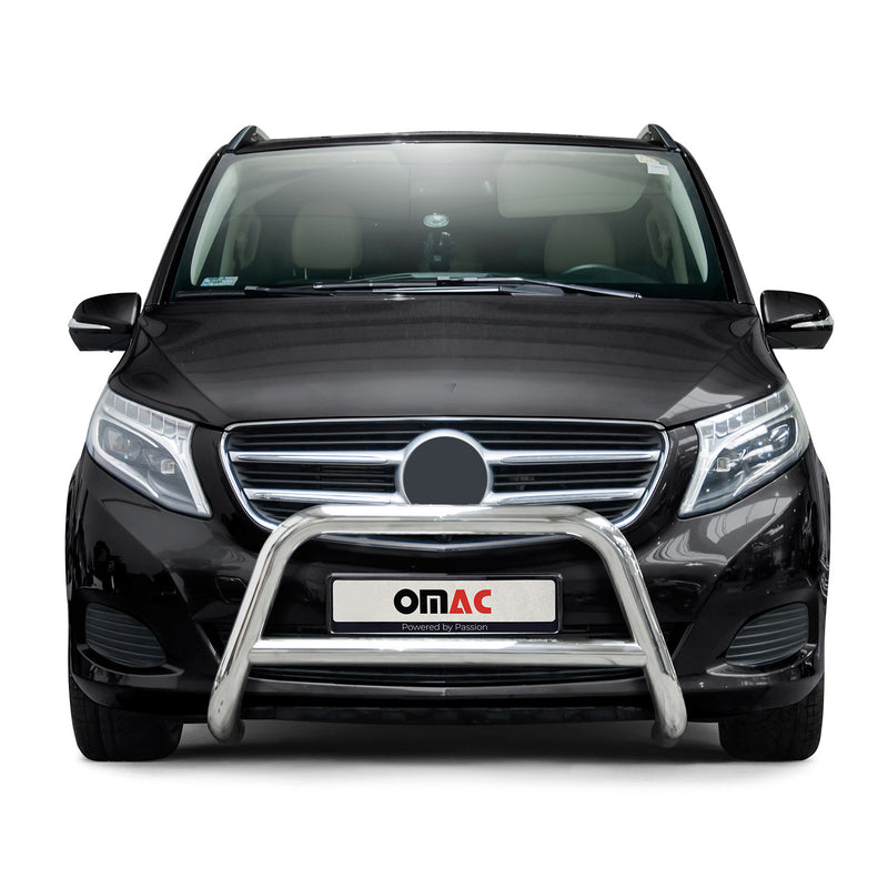 Pare-Buffle Avant Pour Mercedes Classe V 2014-2025 en Argent