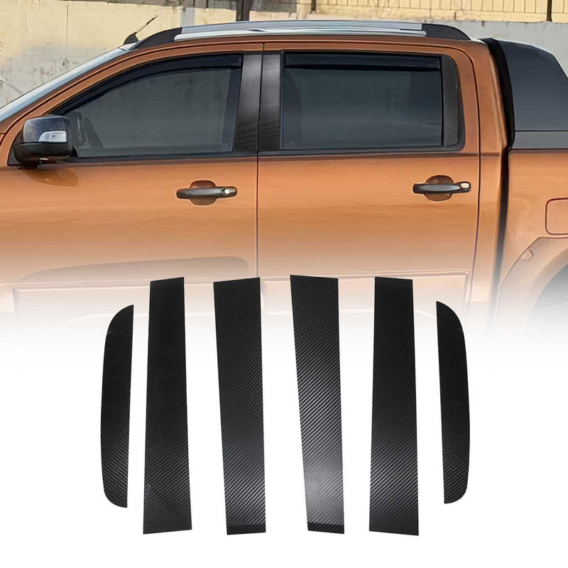 Couverture Garniture de pilier B pour Ford Ranger 2015-21 en feuille de carbone