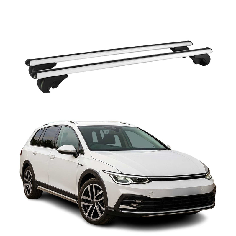 Barres de toit Transversales pour VW Golf V Variant 2020-2024 Aluminium Argent