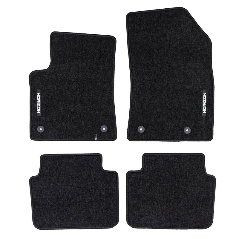 Tapis de Sol de Voiture pour Citroen C3 Aircross 2017-2024 Velours Noir 4Pcs