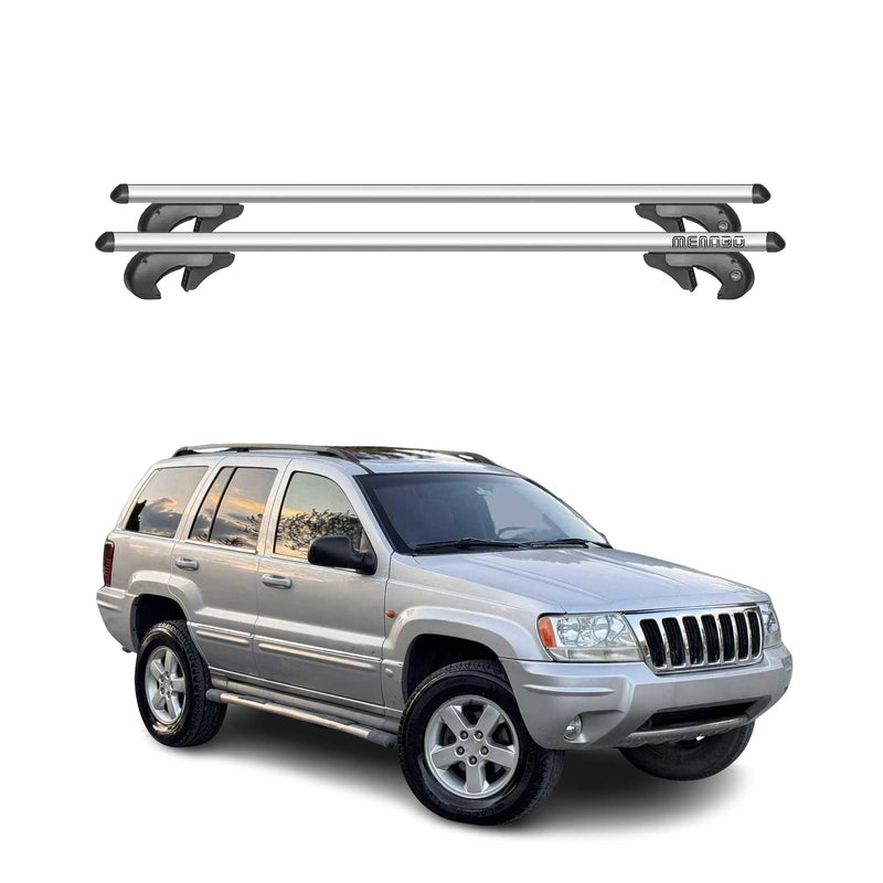 Barres de toit pour Jeep Cherokee WJ 2001-2004 90kg Aluminium Gris 2tlg