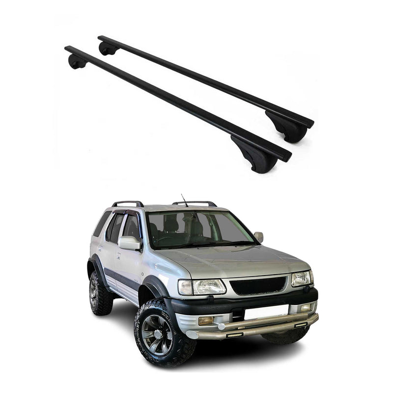 Barres de toit Transversales pour Opel Frontera 1998-2004 Fer Noir