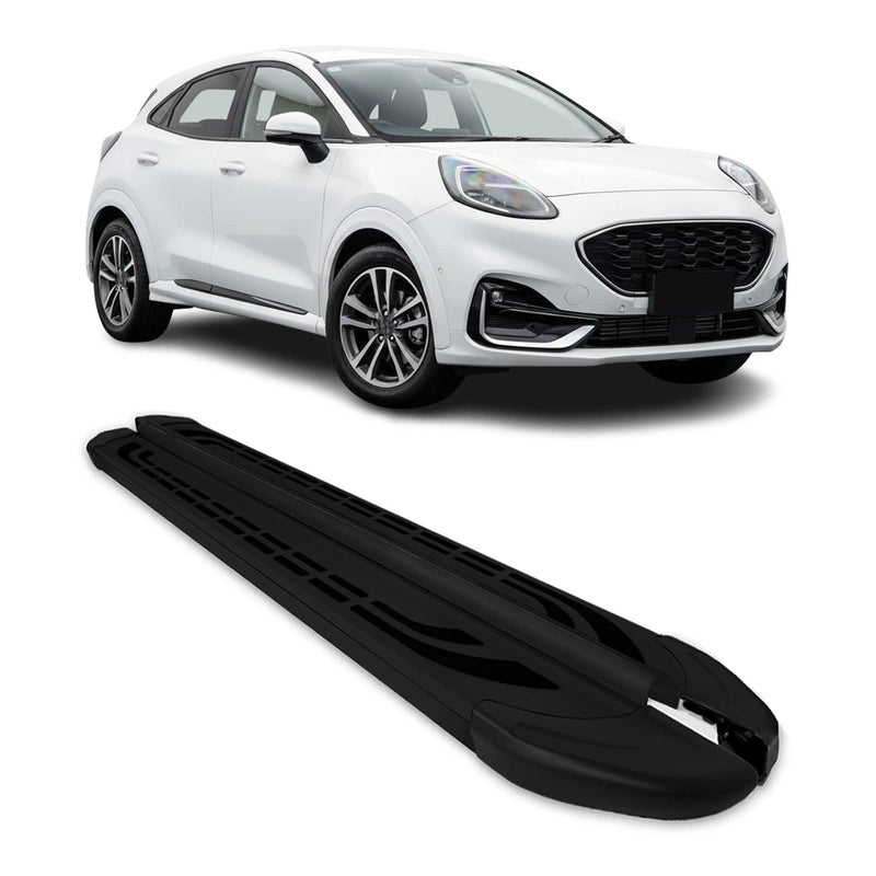 Marchepieds Latéraux pédale pour Ford Puma 2019-2025 Aluminium Noir 2Pcs