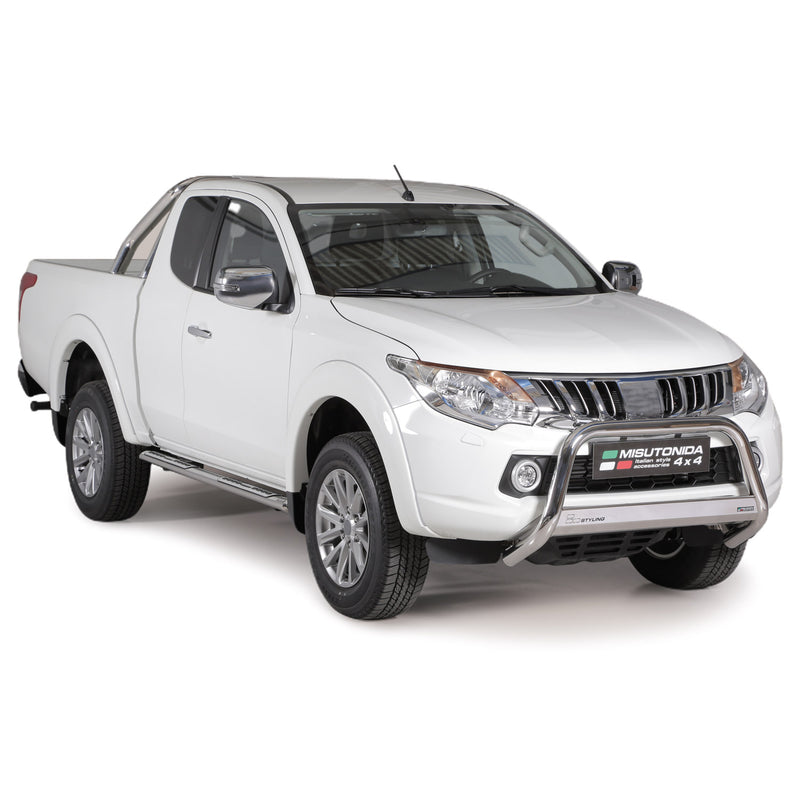 Marchepieds Latéraux pour Mitsubishi L200 Club Cab 2015-2025 Acier Inox Argent