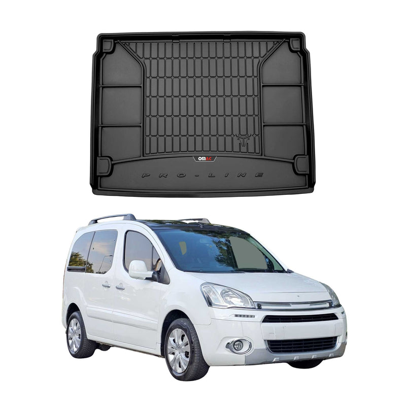 Tapis de Coffre pour Citroen Berlingo 2008-2018 TPE Noir