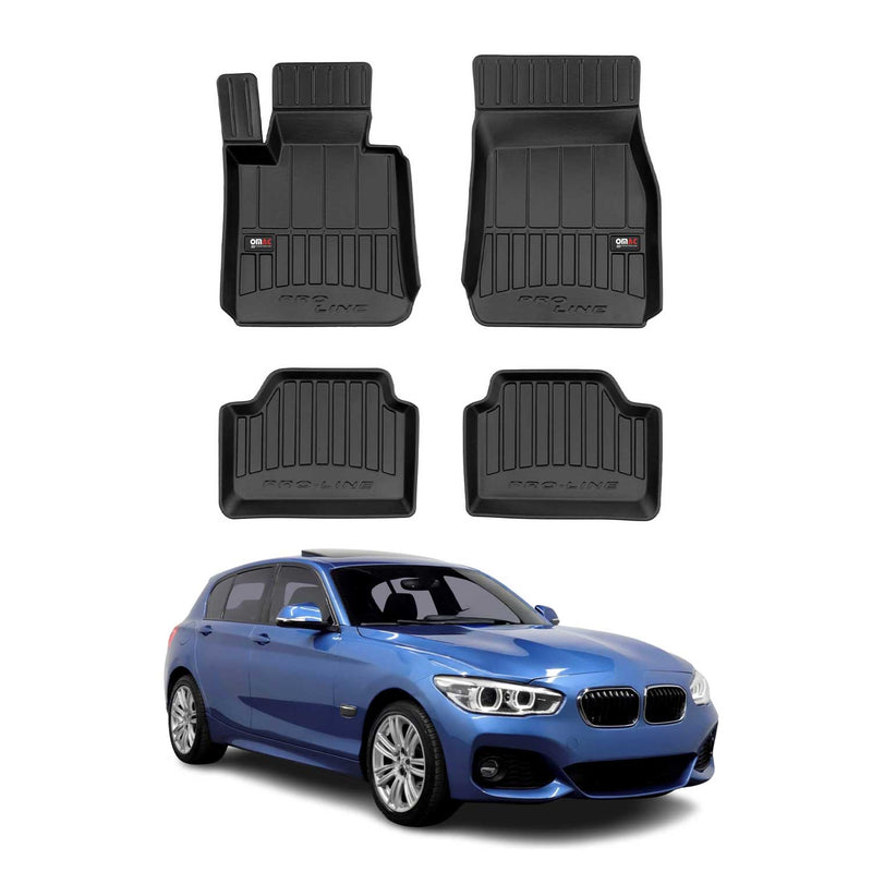 OMAC Tapis de sol caoutchouc pour BMW Série 1 F20 5 portes 11-19 Noir Premium