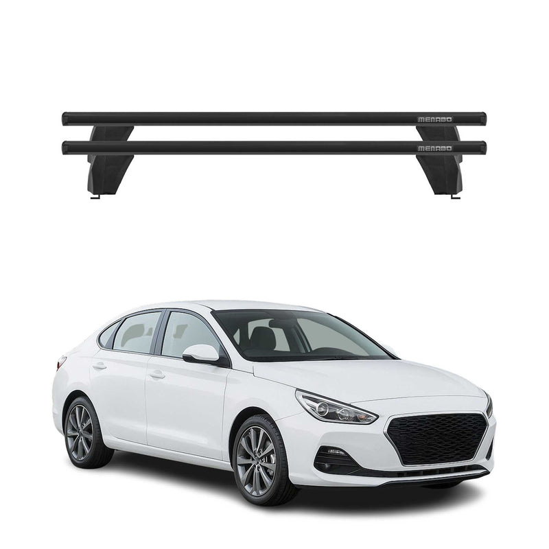 Barres de toit Transversales pour Hyundai i30 Fastback 2016-2025 Alu Noir 2x