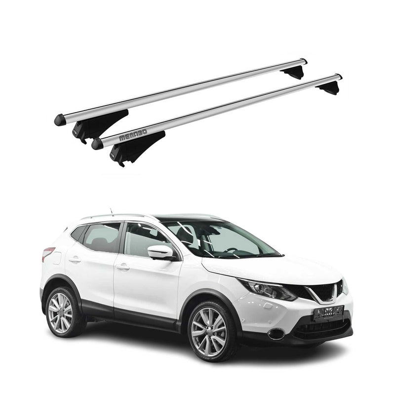 Tiger Barres de toit transversales pour Nissan Qashqai Dualis 2014-2017 Gris