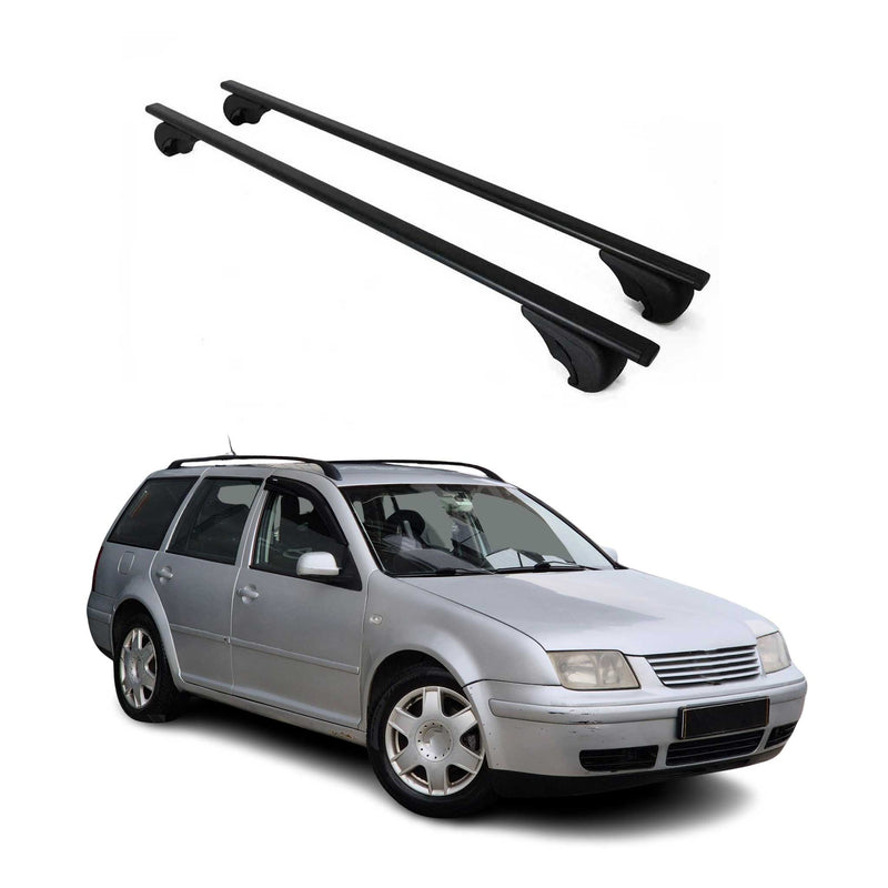 Barres de toit Transversales pour VW Bora Variant 1999-2005 Fer Noir
