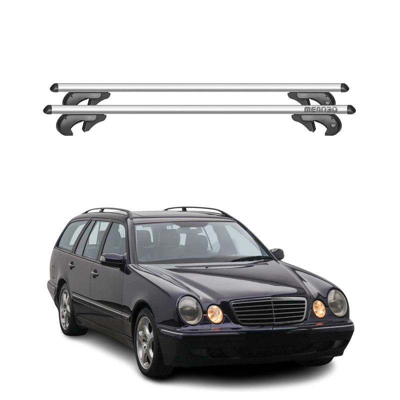Barres de toit pour Mercedes E Klasse Break S210 1995-2002 90kg Alu Gris