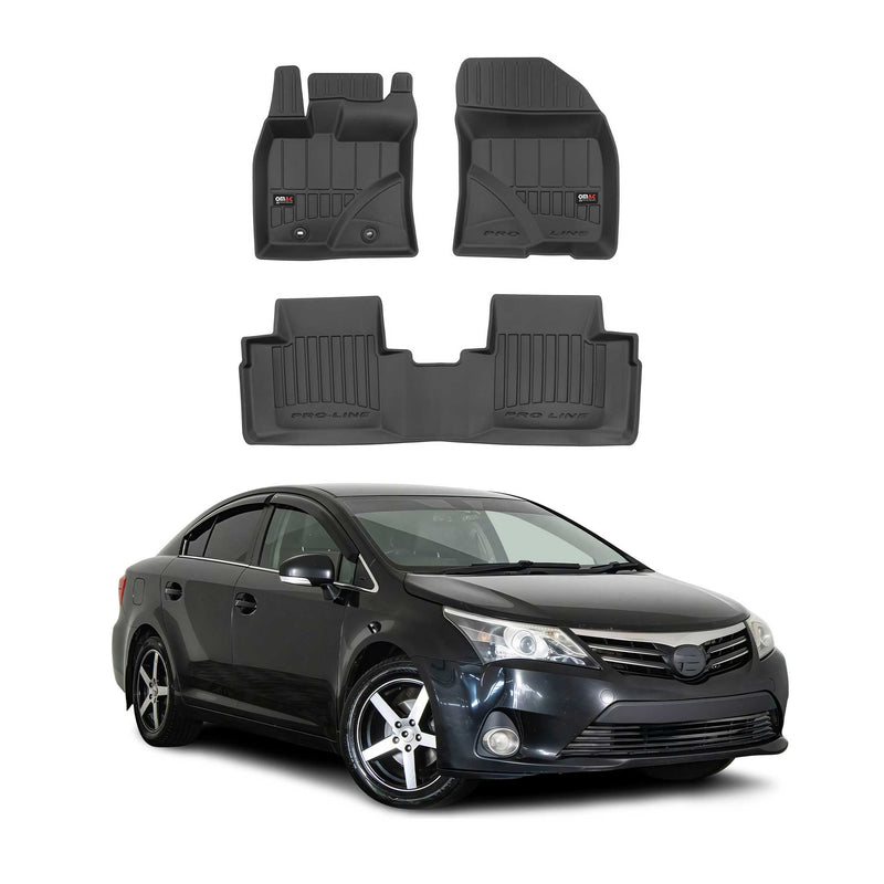 Tapis de Sol pour Toyota Avensis 2009-2018 Caoutchouc TPE Noir