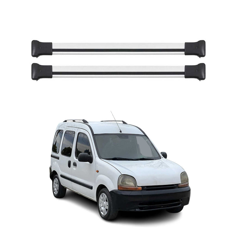 Barres de toit transversales pour Renault Kangoo 1996-2007 Aluminium Gris