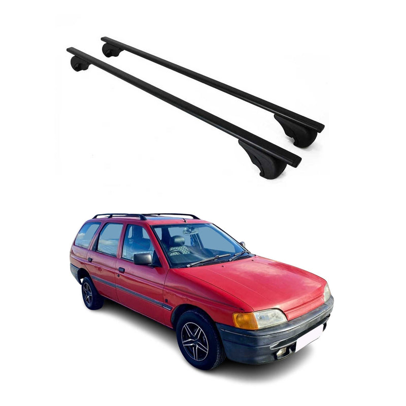 Barres de toit Transversales pour Ford Escort 1991-1999 Fer Noir