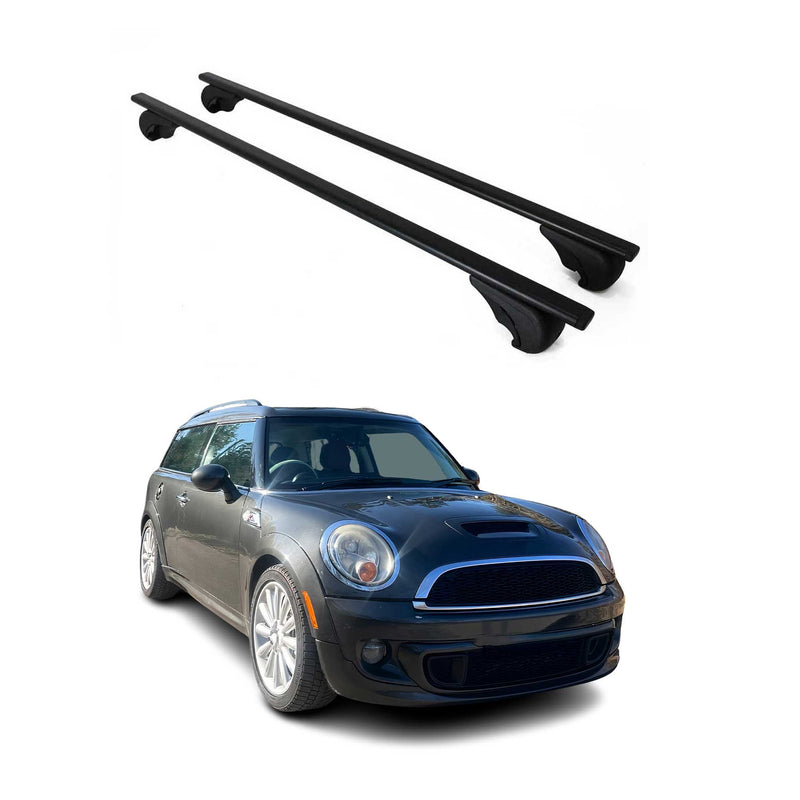 Barres de toit Transversales pour Mini Clubman R55 2007-2015 Fer Noir