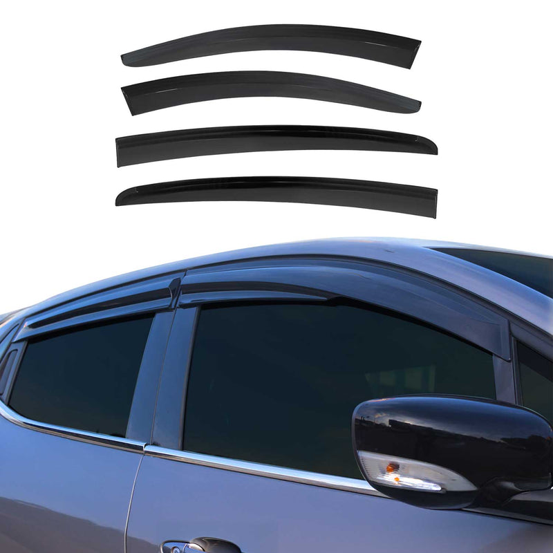 Déflecteurs de Vent pluie d'air pour Ford Focus 2018-2025 SD Acrylique Noir 4Pcs
