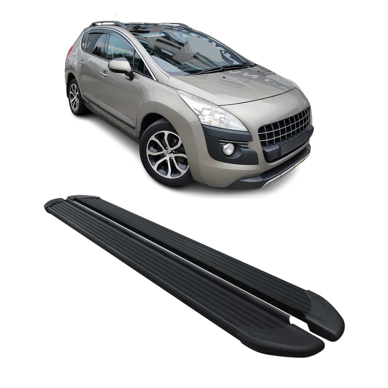 Marchepieds Latéraux pédale pour Peugeot 3008 2009-2016 Noir Aluminium 2Pcs