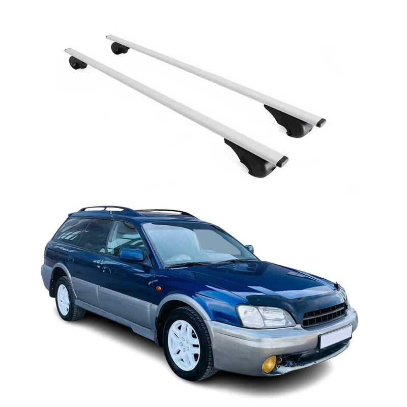 Barres de toit Transversales pour Subaru Legacy 1998-2003 Fer Argent