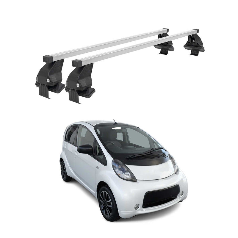 Barres de toit transversales pour Citroen C-Zero 2010-2024 Acier Gris