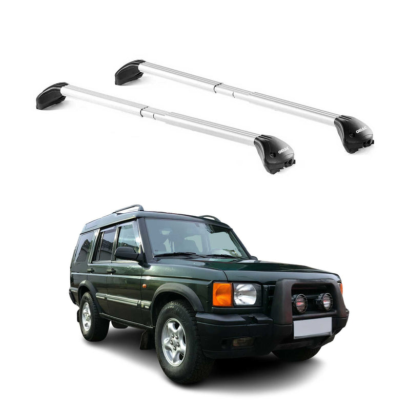 Barres de toit pour Land Rover Discovery 1996-2010 Gris Argenté 2 pièces ABE