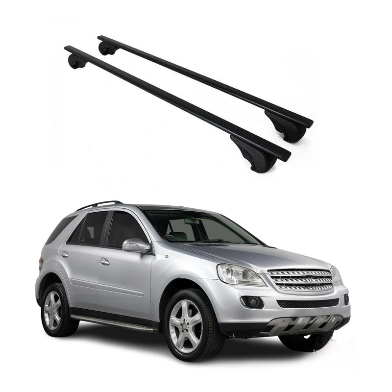 Barres de toit Transversales pour Mercedes Classe M W164 2005-2011 Fer Noir