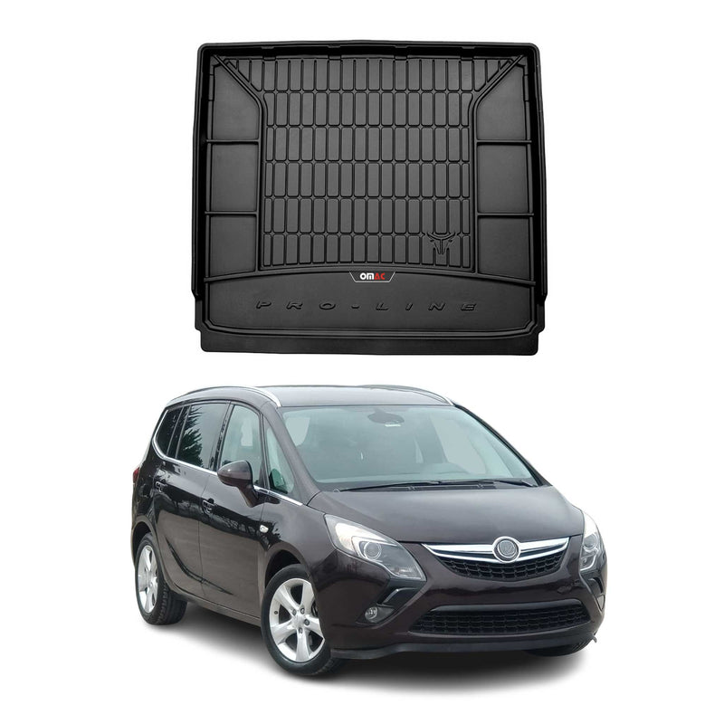 Tapis de Coffre pour Opel Zafira C 2012-2019 TPE Noir