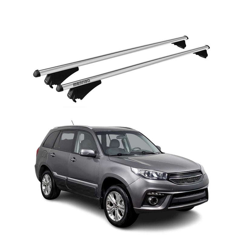 Tiger Barres de toit transversales pour Chery Tiggo 3 J11 2013-2020 Gris