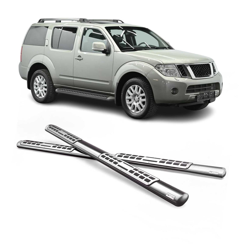 Marchepieds Latéraux pour Nissan Pathfinder 2005-2011 Acier Inoxydable Argent