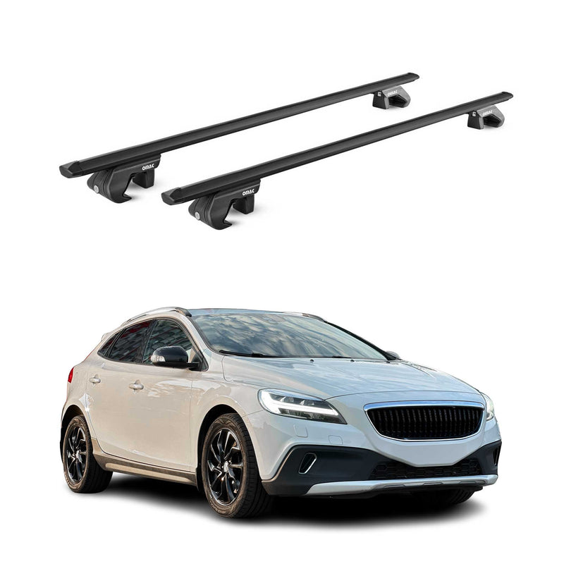 Barres de toit transversales ABE pour Volvo V40 Cross Country 2012-2019 Alu Noir