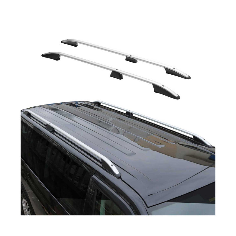 Barres de toit longitudinales pour Peugeot Expert 2016-2024 L1 Aluminium Gris