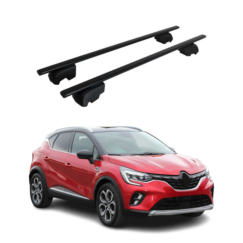 Barres de toit Transversales pour Renault Captur 2020-2023 Fer Noir ABE