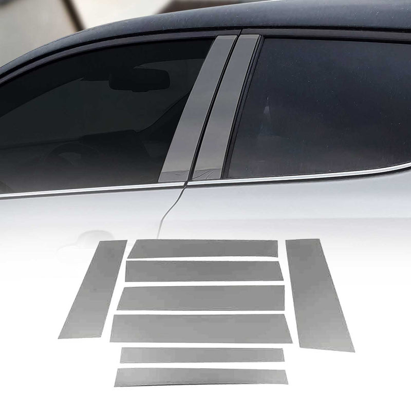 Couverture Garniture de pilier B pour Fiat Doblo 2010-2021 acier inox Foncé 8Pcs
