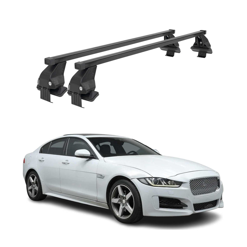Barres Transversales Menabo pour Jaguar XE 2015-2019 Noir