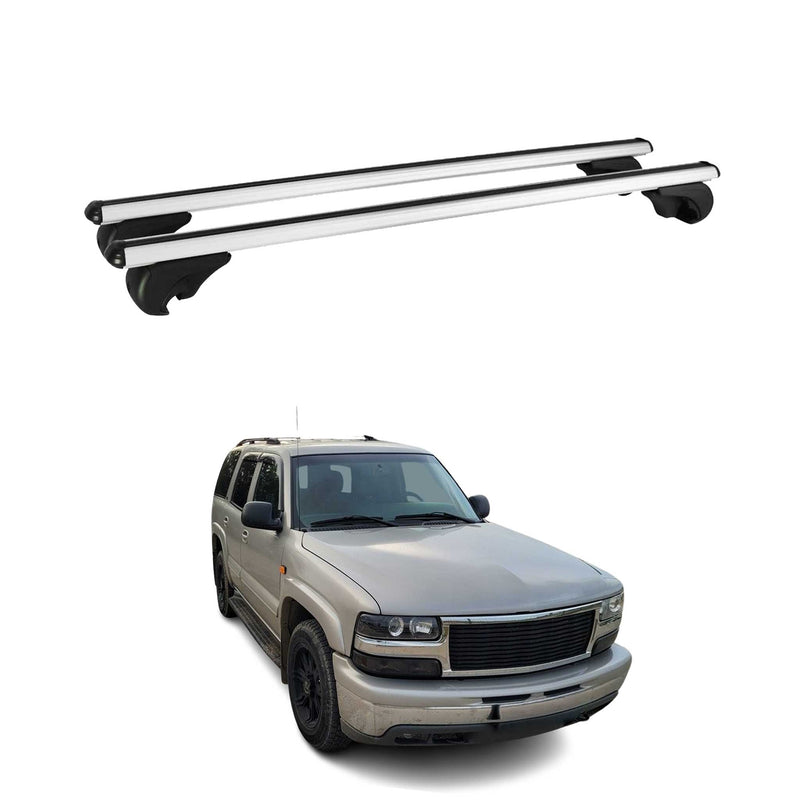 Barres de toit Transversales pour Chevrolet Tahoe 2000-2006 Aluminium Argent