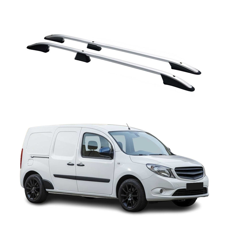 Barres de toit longitudinales pour Mercedes Citan 2012-2021 L2 Long Alu Gris