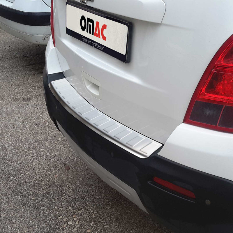 Pour Opel Mokka X 2016-2020 Protection Seuil Coffre Pare-chocs Arrière Acier Inox Chromé brossé