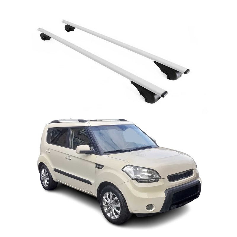 Barres de toit Transversales pour Kia Soul 2009-2013 Fer Argent