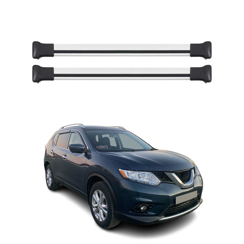 Barres de toit transversales pour Nissan X-Trail 2013-2021 Aluminium Gris