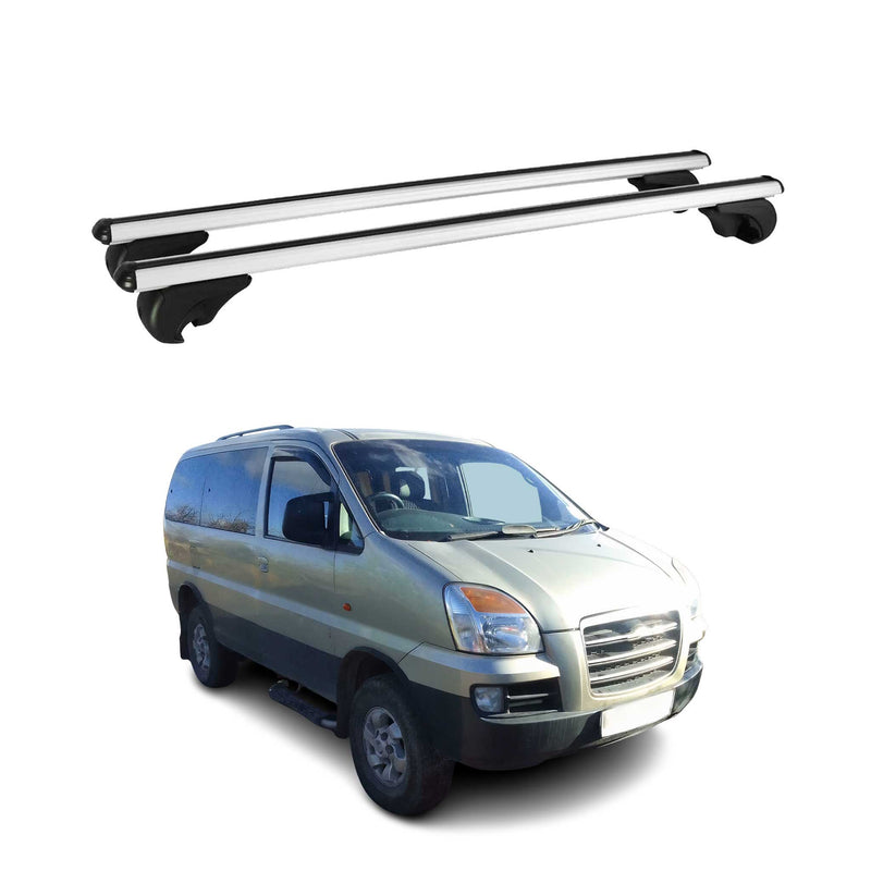 Barres de toit Transversales pour Hyundai H1 Starex 1997-2008 Aluminium Argent
