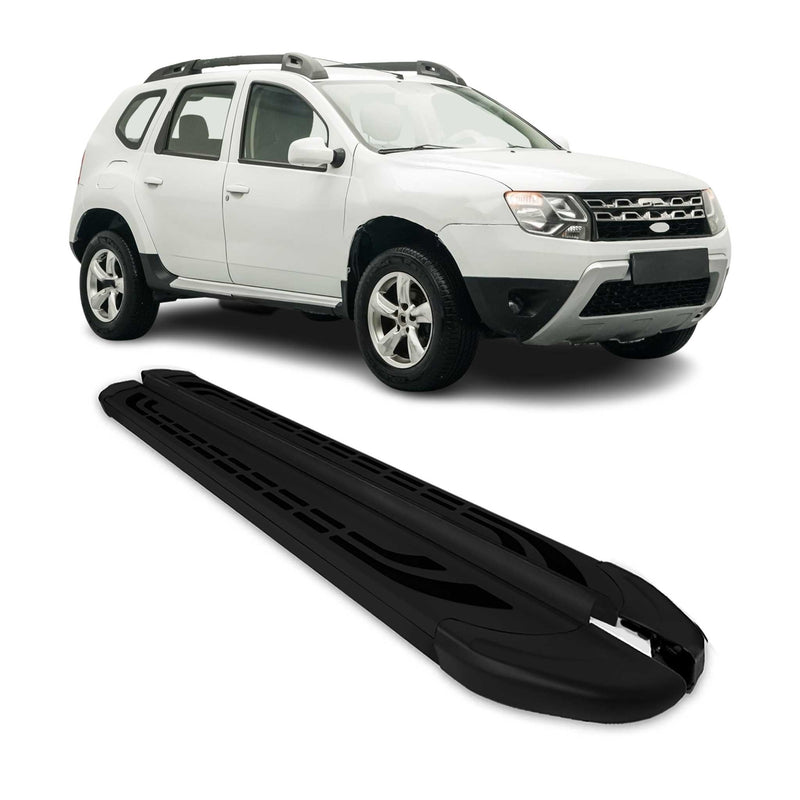 Marchepieds Latéraux pédale pour Dacia Duster 2010-2018 Aluminium Noir 2Pcs