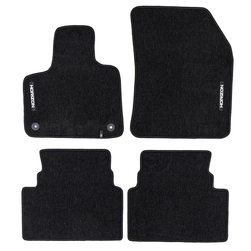 Tapis de Sol de Voiture pour Citroen C5 Aircross 2017-2025 Velours Noir 4Pcs