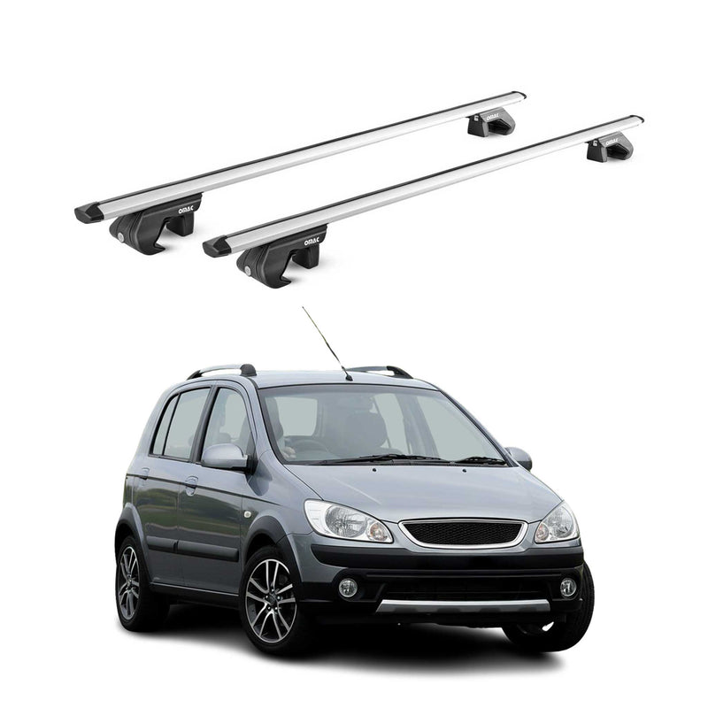 Barres de toit transversales pour Hyundai Getz Cross TB 2006-11 Alu Gris 2x ABE