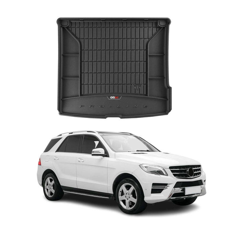 Tapis de Coffre pour Mercedes Classe ML W166 2011-2015 TPE Noir