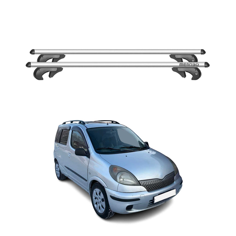 Barres de toit pour Toyota Yaris Verso 1999-2005 90kg Aluminium Gris 2x