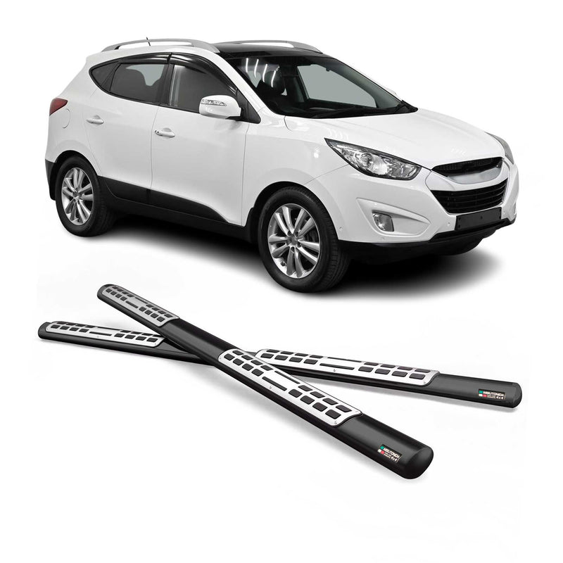 Marchepieds Latéraux pour Hyundai Tucson 2004-2009 Acier Inoxydable Noir
