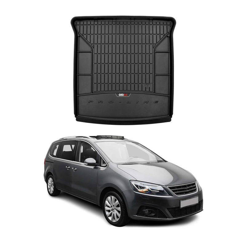 Tapis de Coffre pour Seat Alhambra 2010-2020 TPE Noir