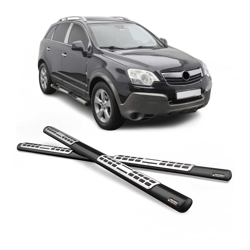 Marchepieds Latéraux pour Opel Antara 2007-2011 Acier Inoxydable Noir