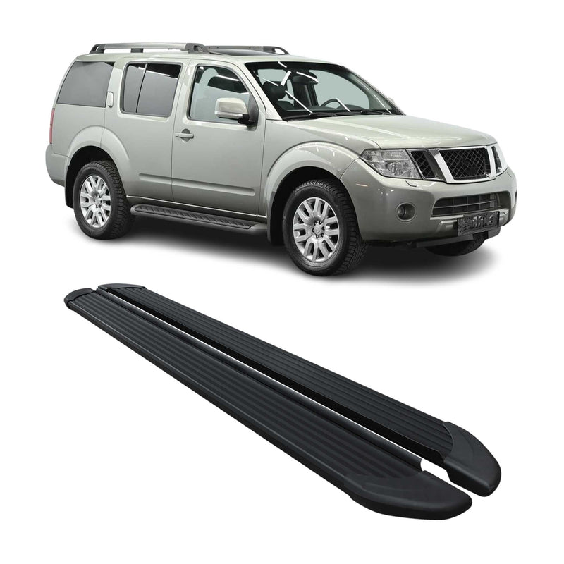 Marchepieds Latéraux pour Nissan Pathfinder 2005-2012 Aluminium Noir 2Pcs