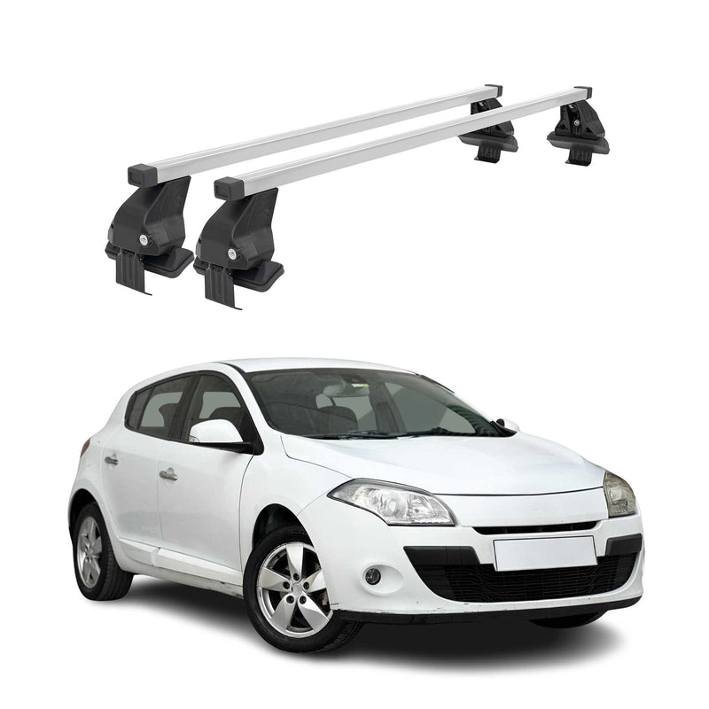 Barres de toit transversales pour Renault Megane III 2008-2016 Acier Gris